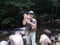 テンカラで釣った岩魚