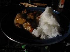 カレーライスの出来上がり