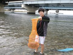 江戸川放水路河口でハゼ釣り